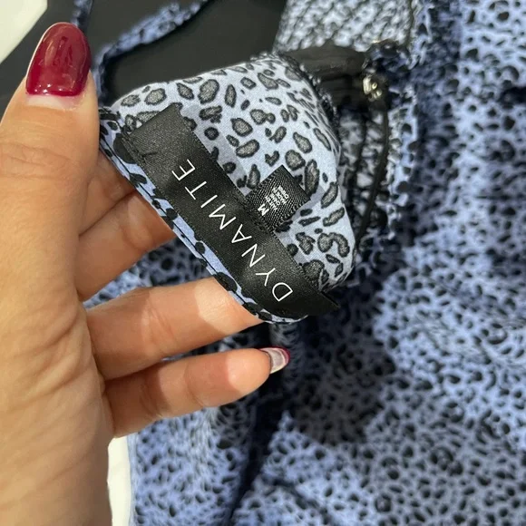 Dynamite Blue Leopard Pattern Dress - Picture 4 of 4